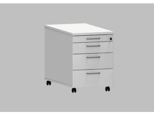 mobiel ladeblok,HxBxD 600x430x800mm,3lade(n),m. beugelgreep,Bl-wit