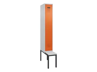 locker met bank,HxBxD 2120x300x815mm,1vak,vak B 300mm,cilinderslot - 2