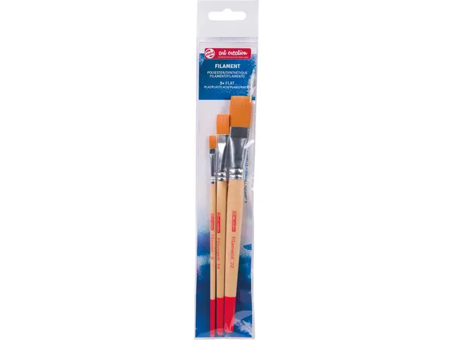 Aquarelpenselen Polyester Plat Set Van 3