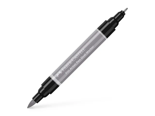Tekenstift Faber-Castell Pitt Artist Pen duo marker 272 warmgrijs III