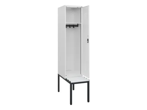 locker met bank,HxBxD 1950x400x815mm,1vak,vak B 400mm,cilinderslot