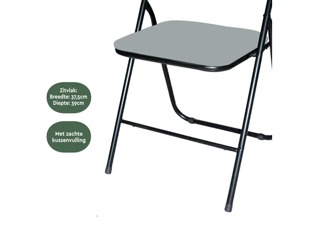 Chaise pliante BRASQ FC100 gris-noir