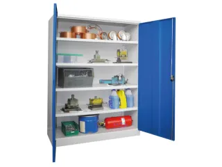 zwaarlastkast met openslaande deuren,RAL7035,front RAL5010 - 3