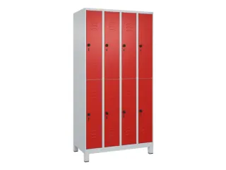 dubbeldekse locker,HxBxD 1950x1000x500mm,4x2vak.,vak B 250mm - 1