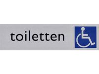 Infobord pictogram toilet rolstoel 165x44mm