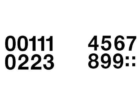 Etiket Herma 4189 33mm Getallen 0-9 Zwart folie 2 vel