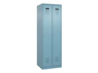 locker,HxBxD 1850x600x500mm,2vak,vak B 300mm,cil.-slot,staand op vloer - 3