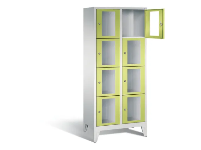 Lockerkast 1850x810x500mm 2x4 vakken Cilinderslot Poten, RDS1108060