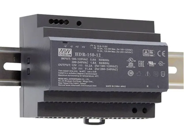 Alimentation Industrielle Rail Din - Sortie Unique - 150 W - 12 V
