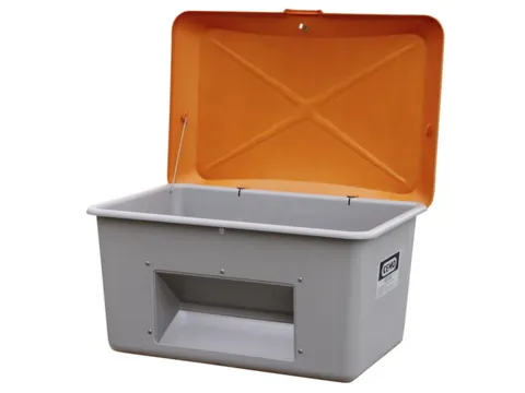 strooigoedbak,400l,HxBxD 670x1210x820mm,GVK,grijs,deksel oranje