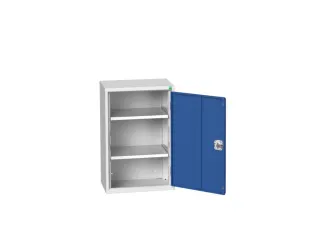 hangkast,HxBxD 800x525x350mm,vleugeldeur,2xStalen bodem,romp RAL7035 - 1