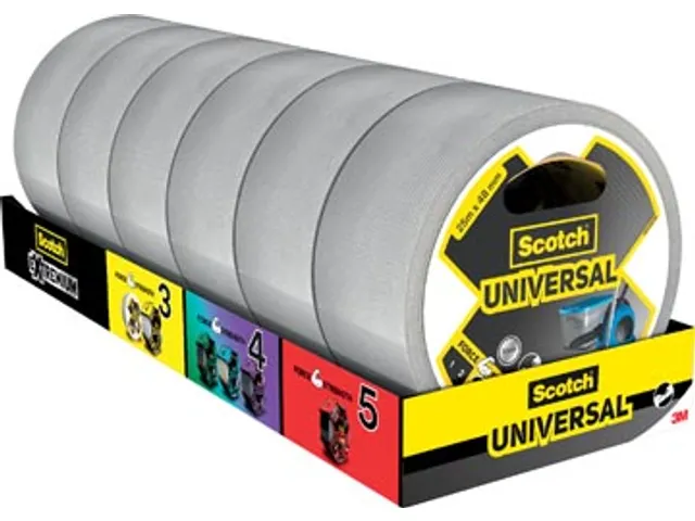 ducttape Universal, ft 48 mm x 25 m, zilver