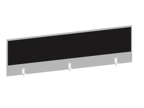 baliepaneel bureau aanbouw achter MP-lichtgrijs BN8033-zwart 1600mm