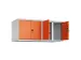 opzetkast,v. locker voor scheiding van kleding,4vak.,vak B 300mm