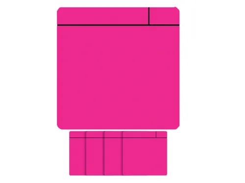 Magneet scrum 75x75mm roze 5 stuks