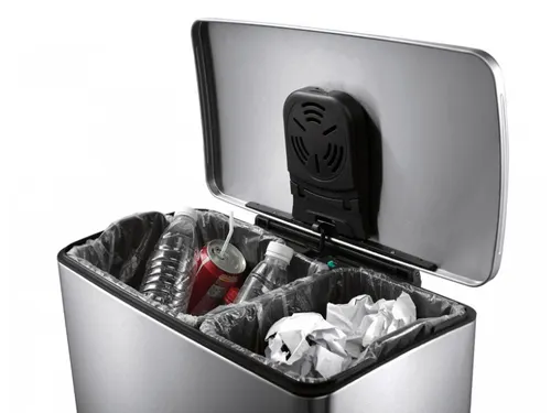Pedaalemmer Afvalscheiding 46 Liter Mat Rvs