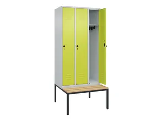 Dekenkist Classic+ 3 vakken 30cm 212x90x81.5cm Lichtgrijs/Lichtgroen - 2