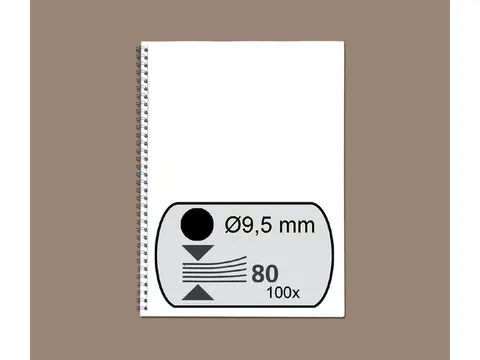 Draadrug GBC 9.5mm 34-rings A4 zwart 100stuks