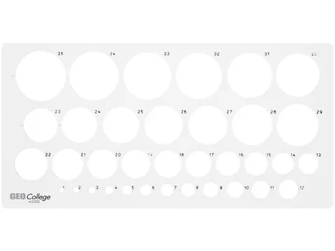 Cirkelsjabloon Aristo 1-36 mm