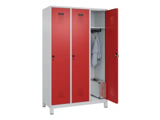 locker,HxBxD 1950x1200x500mm,3vak,vak B 400mm,draaigrendel,voeten - 1