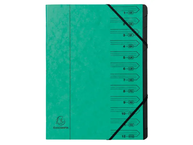 Sorteermap/vaste rug A4 Manila 12 Indel.