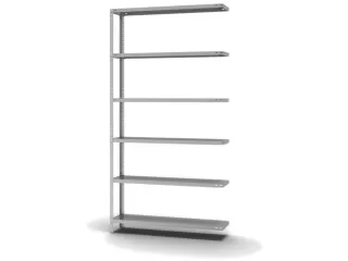 magazijnstelling,aanbouwveld,HxBxD 2500x1300x300mm,vaklast 200kg - 2