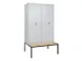 locker voor scheiding van kleding,HxBxD 2120x1200x815mm,4vak