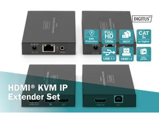 HDMI KVM Extender Set over IP 150m Full HD 1080p - 5