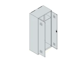 locker voor scheiding van kleding,HxBxD 1850x800x500mm,2vak - 3