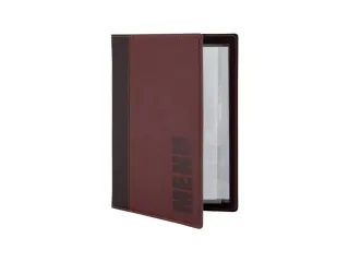 Menukaart Securit Trendy A5 2 tas wijnrood lederlook - 6