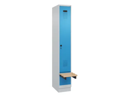 locker met bank,HxBxD 1950x300x815mm,1vak,vak B 300mm,draaigrendel