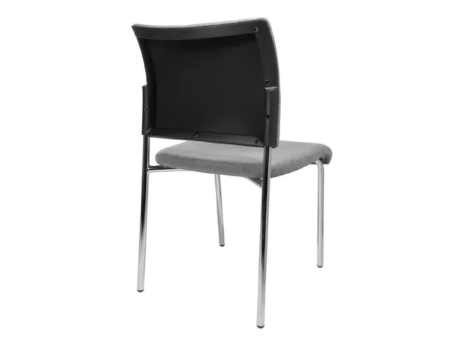 Bezoekersstoel Stof Lichtgrijs Zitting 430x480x450mm