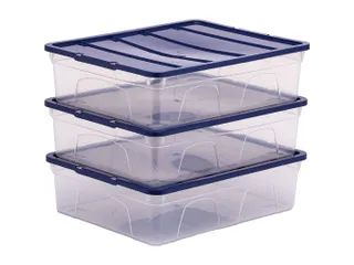 Opbergbox 12 Liter Transparant Blauw - 5