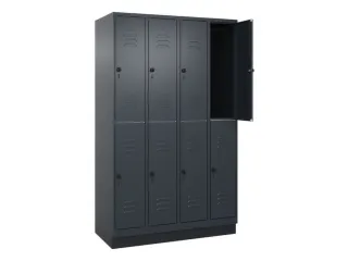 dubbeldekse locker,HxBxD 1950x1200x500mm,4x2vak.,vak B 300mm - 2