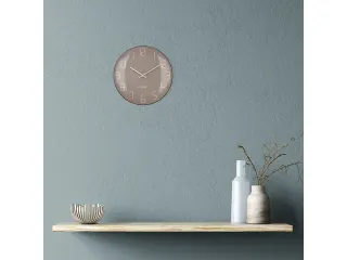 Wandklok Nextime dia 35cm bolvormig glas roze kunststof Shade - 7