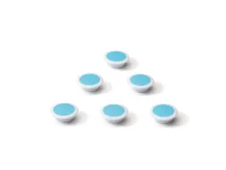 Glasbordmagneet 30mm Blauw Rond extra sterk 6 stuks