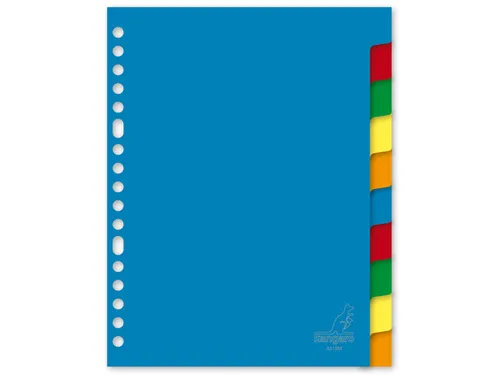 Tabblad Kangaro A5 blanco PP 120 micron assorti 17-gaats 10-delig