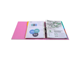 Ordner PP Prem'Touch A4maxi 80mm roze - 1