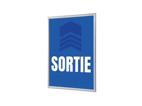 Kliklijst A1 complete set met print "SORTIE" Blauw