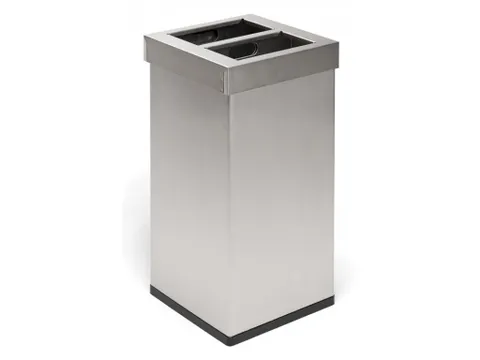 Design Afvalbak Carro Mix 2 x 52.5 Liter Mat RVS