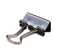 Papierklem MAUL 215 foldback 13mm capaciteit 4mm zwart 12 stuks