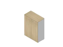 Kantoorkast Romp Aluminium Front Eiken bxdxh 900x450x1232mm