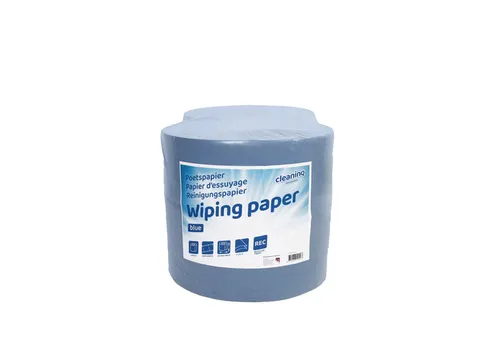 Poetspapier Cleaninq industrie 2-laags 26cmx380m Blauw 2 rollen