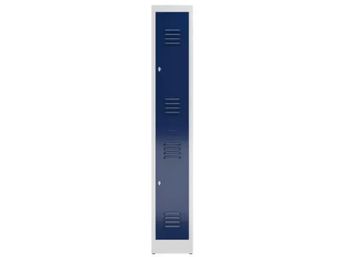 Dubbeldekse garderobekast 1800x310x500mm 2vak B300mm RAL7035 RAL5010