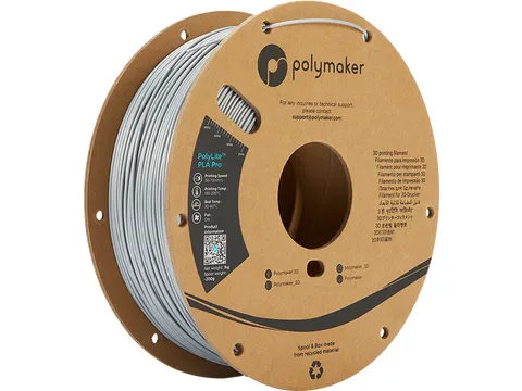 PLA PRO 1,75mm Grijs/Zilver 1kg PolyLite 3D Filament