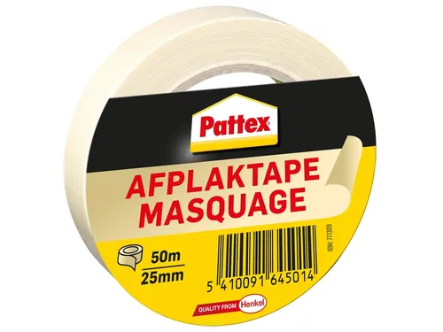 Afplaktape Pattex 25mmx50m creme