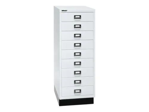 kantoor-ladekast HxBxD 940x349x432mm 9 laden romp verkeerswit staal