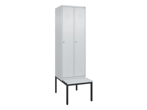locker met bank,HxBxD 2120x600x815mm,2vak,vak B 300mm,cil.-slot