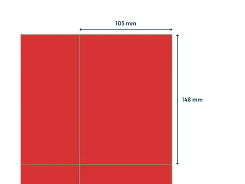 Gekleurde Etiketten 105x148mm Rood 42622 1000 Vel