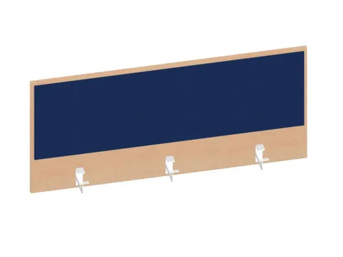 baliepaneel,v. bureau,aanbouw achter,B 1200mm,NE-esdoorn,BN6016-blauw
